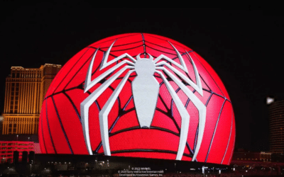 Marvel’s Spider-Man 2 s’affiche sur la sphère de Las Vegas avec une publicité renversante