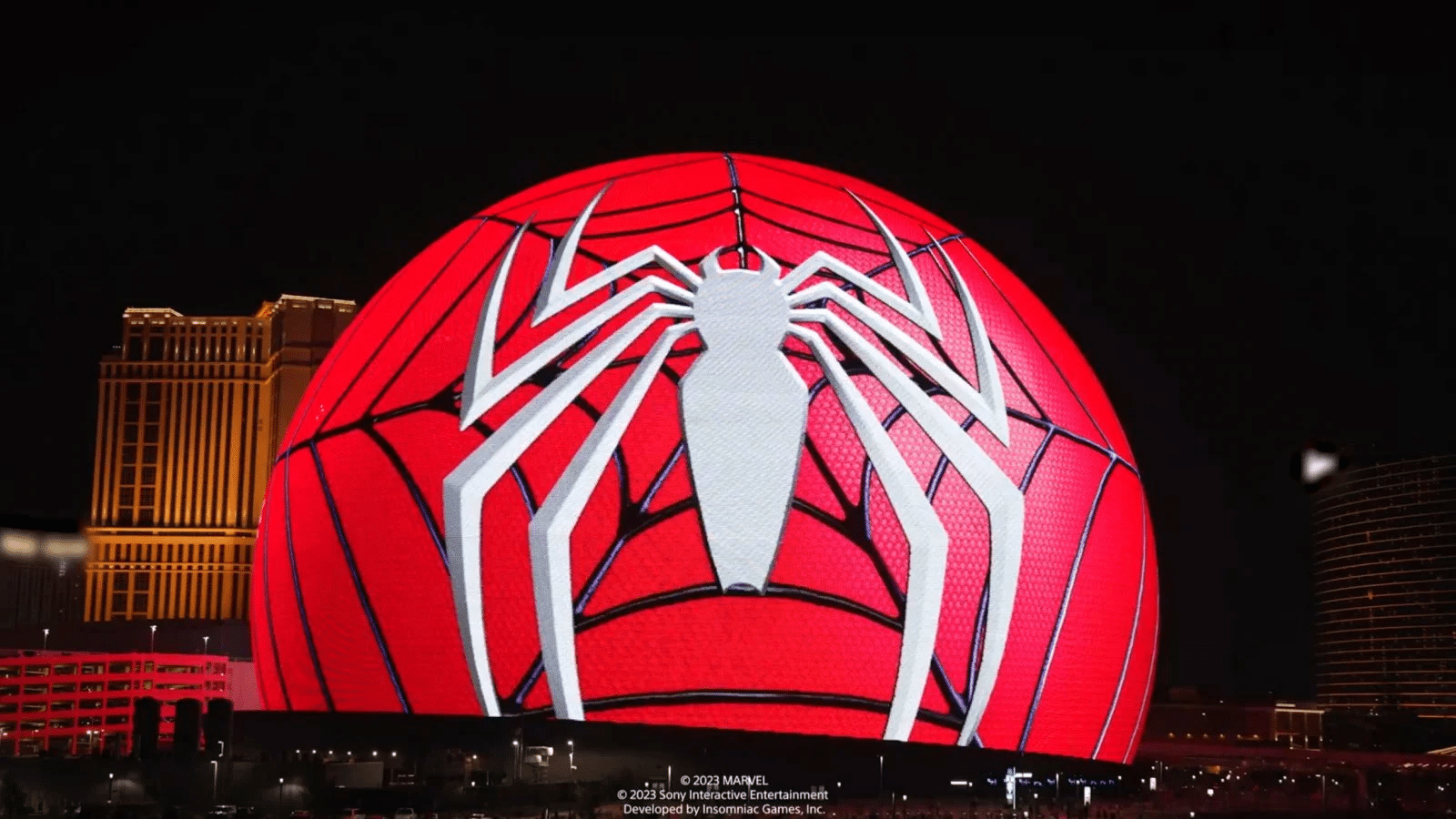 Las Vegas Sphère x Marvel's Spider-Man 2