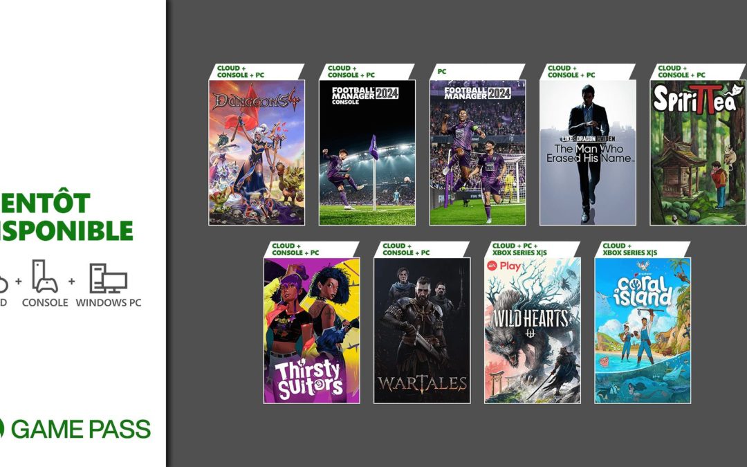 Xbox Game Pass : première vague du mois de Novembre 2023 !